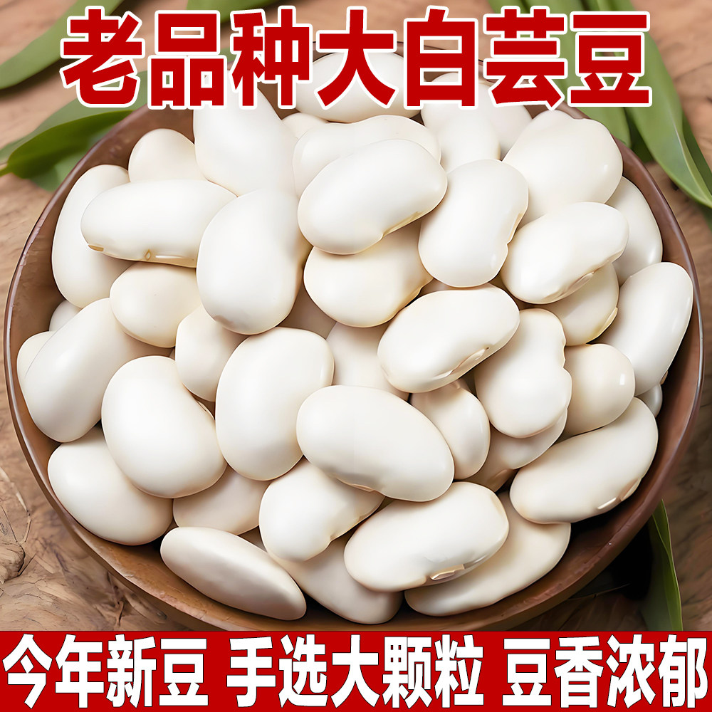 云南大白芸豆大白云豆大白豆芸豆白芸豆杂粮白云豆白豆子干货雪豆