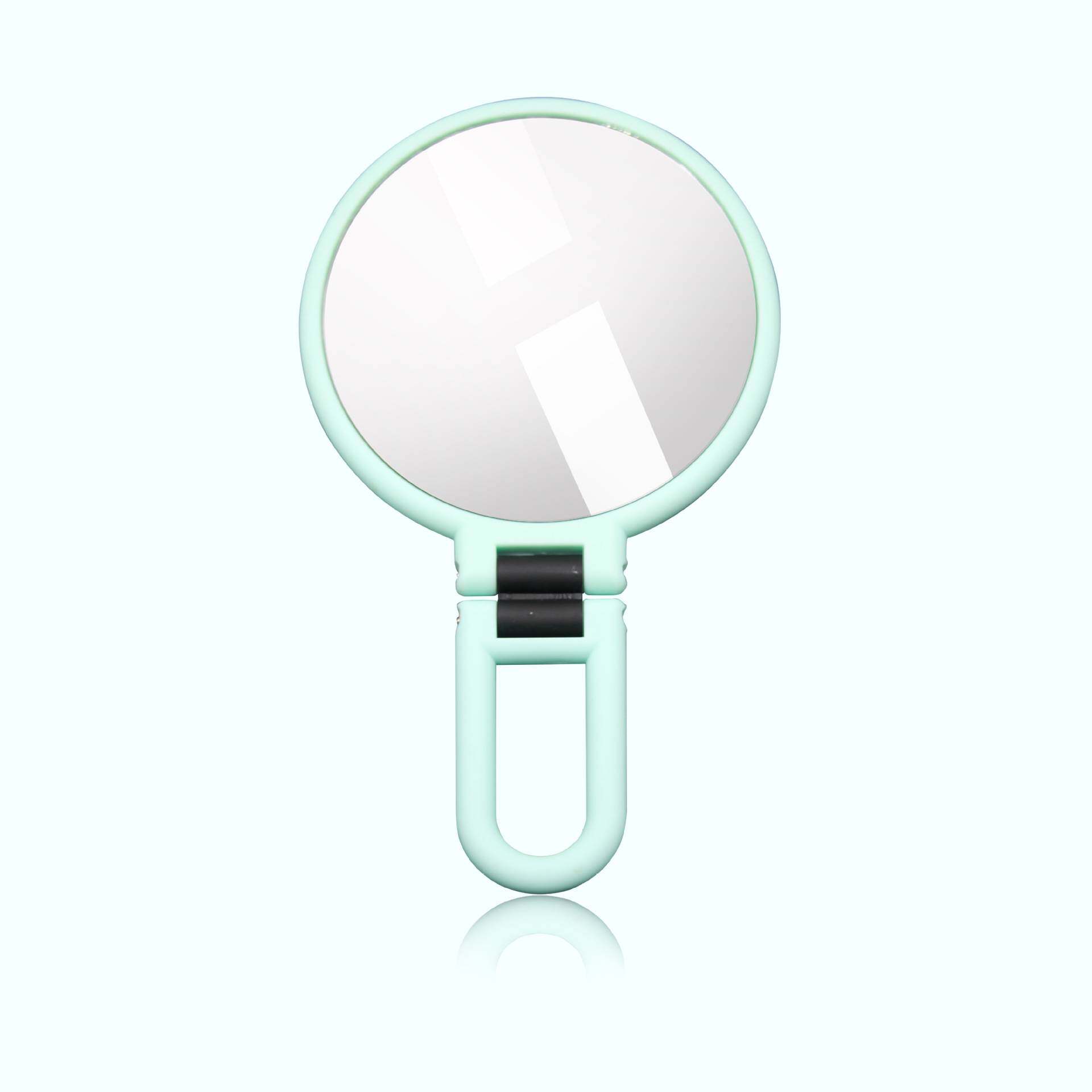 작은 거울 화장 거울 휴대용 접이식 데스크탑 화장 거울 책 데스크탑 휴대용 걸이형 미용 손잡이 양면 거울
