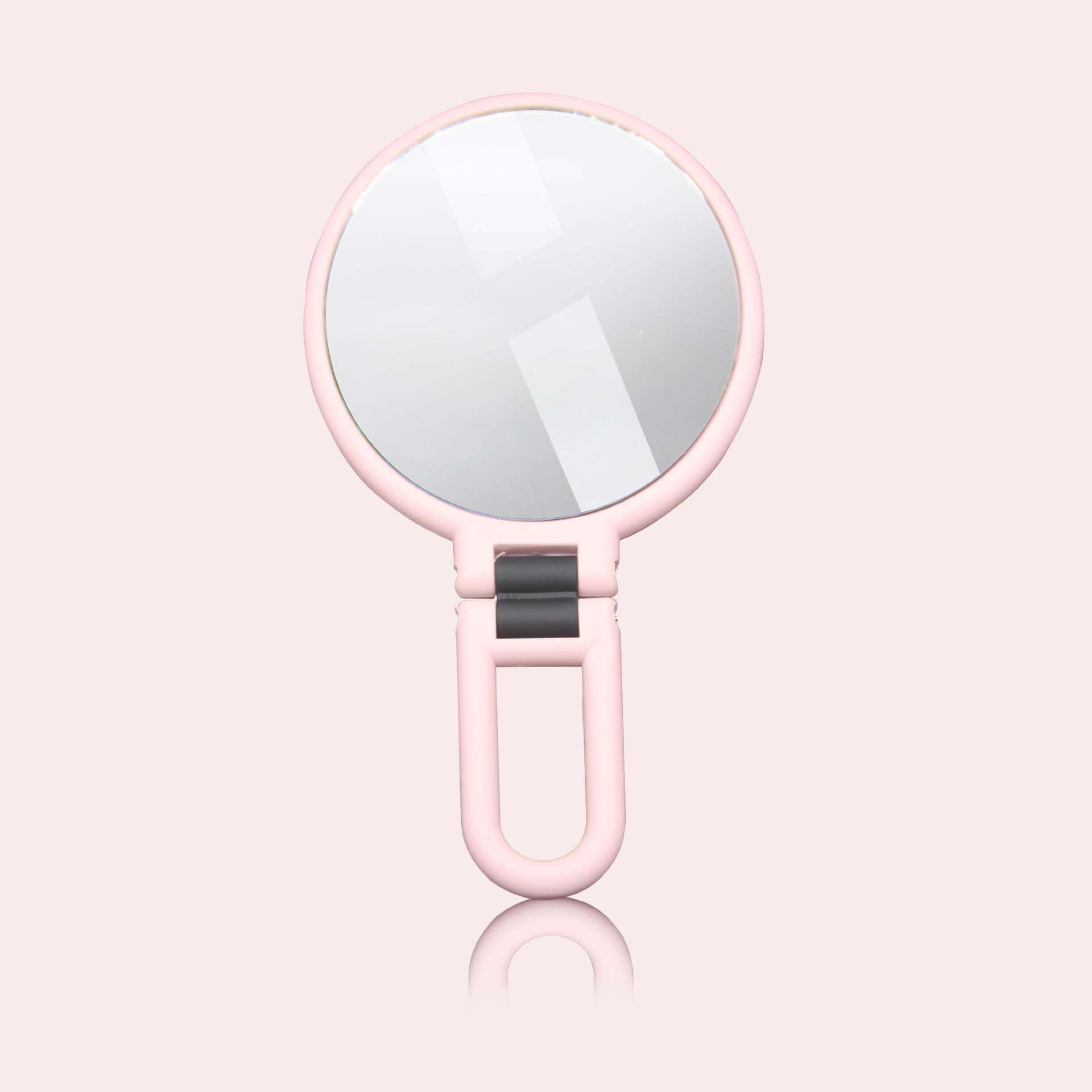 작은 거울 화장 거울 휴대용 접이식 데스크탑 화장 거울 책 데스크탑 휴대용 걸이형 미용 손잡이 양면 거울