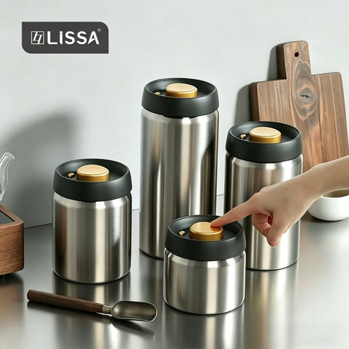 LISSA不锈钢食品级真空密封罐