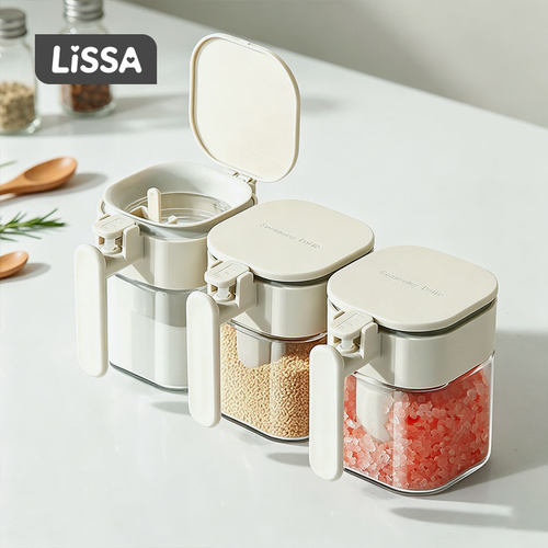 lissa勺仓分离密封防潮调料罐
