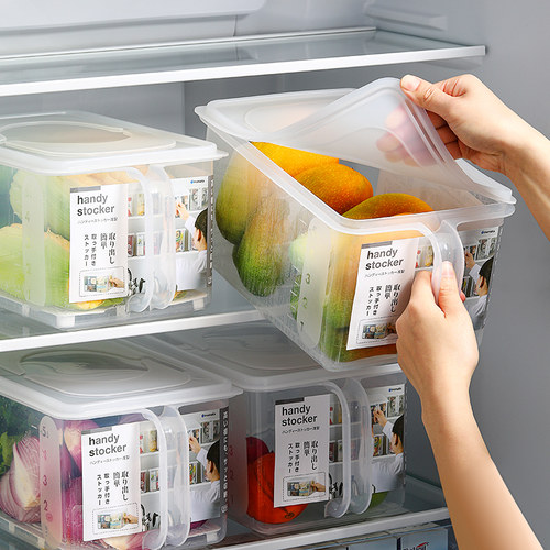 日本进口沥水食品级冰箱收纳盒