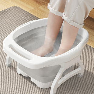 收纳深桶宿舍洗脚按摩泡脚神器 日式 泡脚桶可折叠足浴盆家用便携式