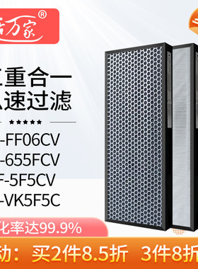 适配松下空气净化器F-FF06CV 5F5FCV VK655C过滤网活性炭集尘滤芯