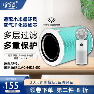 适配小米米家循环风空气净化器过滤芯网风扇AC-MD2-SC除甲醛PM2.5