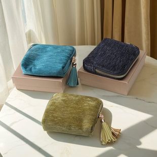 胡彦斌同款珠宝首饰收纳包高档精致收纳袋旅行便携随身拉链首饰袋