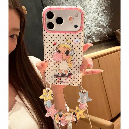 可爱滑板小玉吹泡泡链条适用iPhone17promax苹果16手机壳15新款14