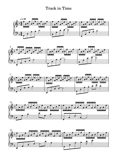 Track in Time-原版钢琴独奏曲-高清电子谱-流行钢琴曲-电子版