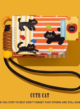 适用倍思w04保护套m3s蓝牙m2spro耳机壳mc1pro保护壳bc1耳夹式bs1nc/bf1/xc/xp/e3/8/10/13/1i连体式条纹黑猫