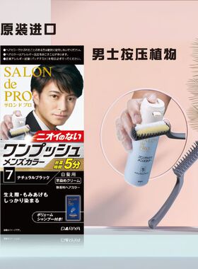 日本Dariya塔丽雅salon depro男士无氨按压遮盖白发植物染发膏剂
