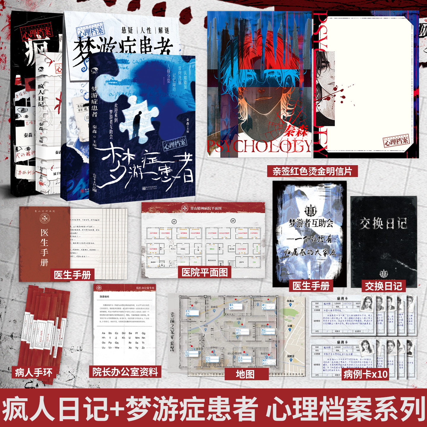 梦游症患者 疯人日记 赠单人解谜材料包 悬疑人性解谜漫娱图书心理档案系列