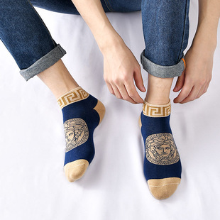 潮品短筒防臭男子 韩版 袜子男ins潮夏季 短袜船袜运动潮牌纯棉男士