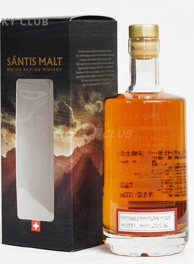 山帝仕黑皮诺单桶单一麦芽威士忌500ml瑞士进口洋酒桶强 Santis
