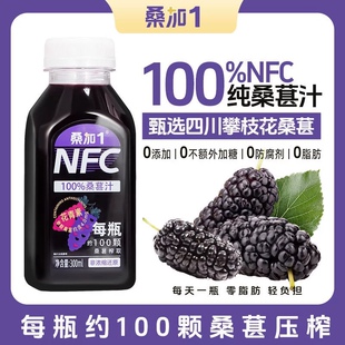 桑加1桑葚原汁0添加花青素非浓缩还原100%纯桑果汁300ML/箱礼盒装