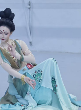 敦煌舞蹈服乘风剧目服古典舞服遇见飞天梦回敦煌胡旋舞演出服艺考