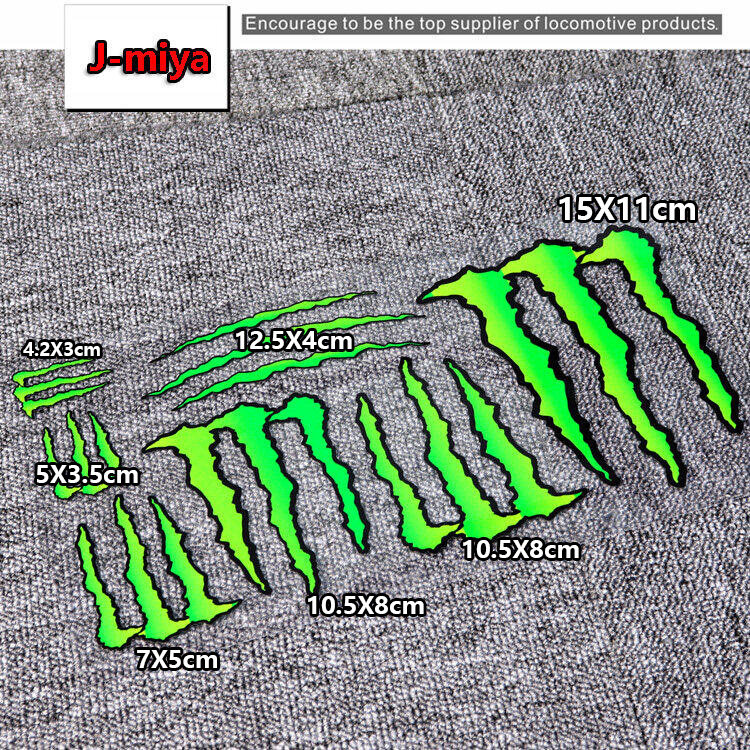 反光魔爪贴纸摩托车电动汽车改装鬼爪头盔贴花滑雪板装饰画防水