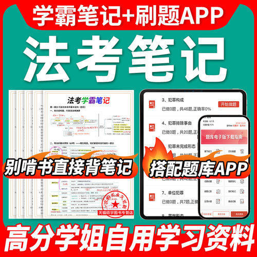 2026法考学霸笔记导图资料