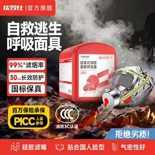 家用火灾逃生消防面具国标3C认证