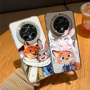 冬日尼克朱迪适用华为mate80promax手机壳mate70air狐狸60pro疯狂动物城50情侣冬天40e新款 por高级感女 30十