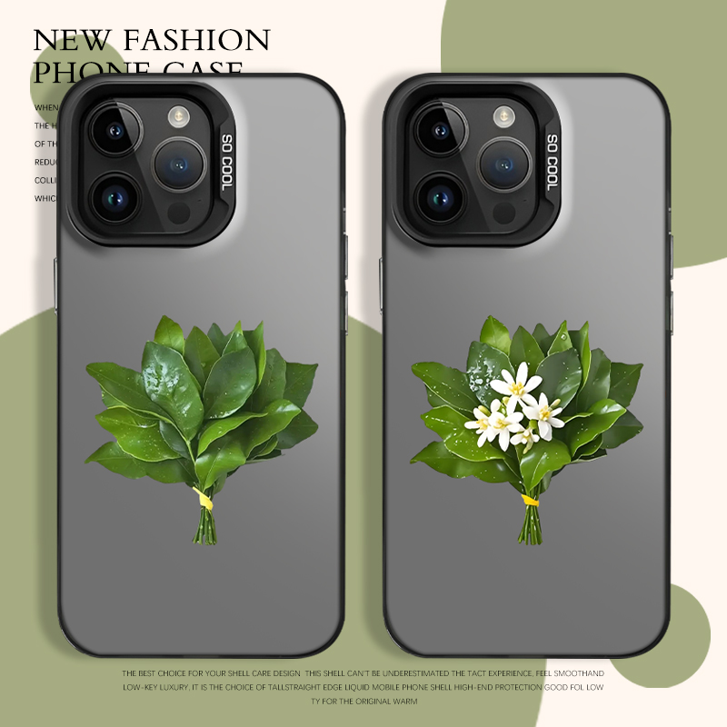 去晦气柚子叶手机壳适用任意机型