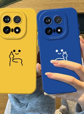 竖中指比耶手机壳适用iqoo15硅胶iqooneo10情侣13搞怪12pro趣味11s新款z9turbo+简约8创意7se线条6男por外壳