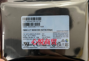 00005 SSD 6gb PM883 2.5 SATA MZ7LH960HAJR 960G 三星 固态硬盘