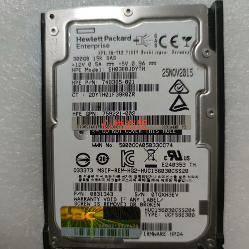 H3C 新华三 0231A3GS 300G 15K 2.5 SAS 12gb 服务器硬盘