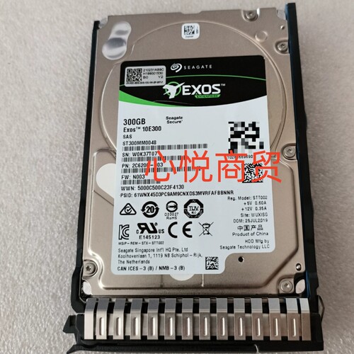 H3C ST300MM0048 0231AB92 300G 10K 2.5寸 SAS 服务器硬盘