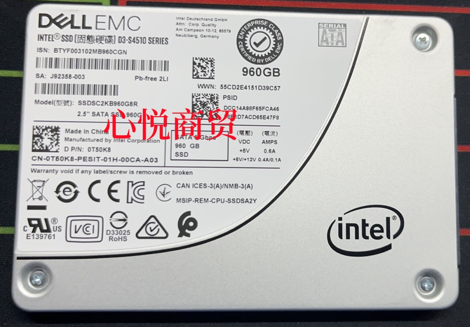 DELL2.5寸960GSATA固态硬盘