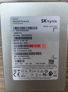 HPE/惠普 P11534-002 PE6011 服务器 SSD固态硬盘 1.92T NVME U2