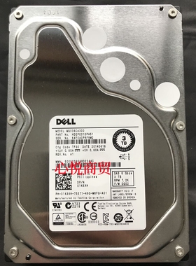 DELL/戴尔 MG03SCA300 014X4H 3T 3.5寸 SAS 7.2K 6gb 服务器硬盘