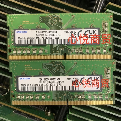 三星M471A2G43CB2-CWE 16G 1RX8 PC4 3200AA DDR4 3200笔记本内存