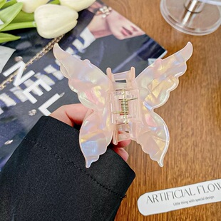 A182 6公分幻彩蝴蝶抓夹