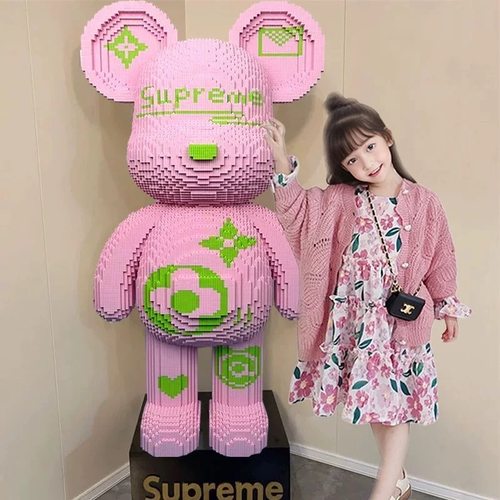 超大暴力熊积木高颜值拼装玩具