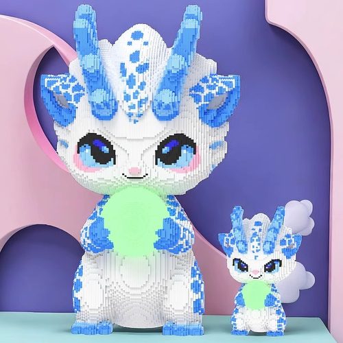 超大夜光小龙人积木益智拼装玩具