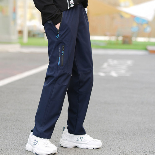 童装防泼水长裤春秋新款冬季加绒