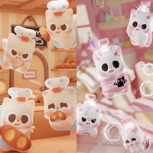 现货Pitty天气之喵春日精灵乖巧哭哭超凶臭屁潮玩展会萌粒可爱