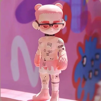 toos黑豹Y2K黑狼白狼初代狂鼠白鼠熊猫狐蝙蝠猫粉鲨大娃手办礼物