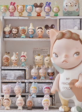 现货sooya初代ban萌粒盲盒坐坐系列潮玩手办可爱摆件女生日礼物