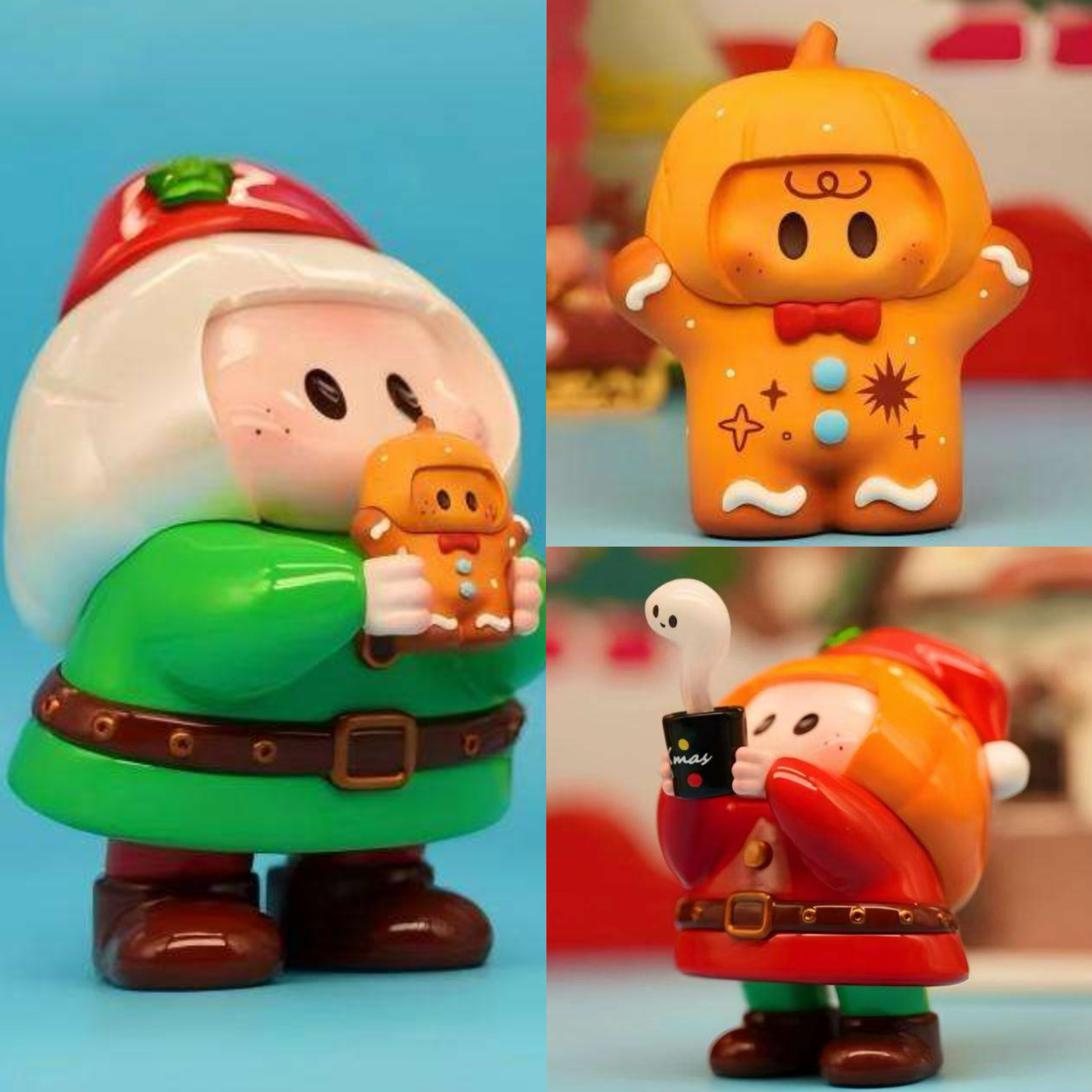 现货Bang右右酱圣诞吊卡黑熊饼干熊以爱之名手办潮玩摆件礼物可爱