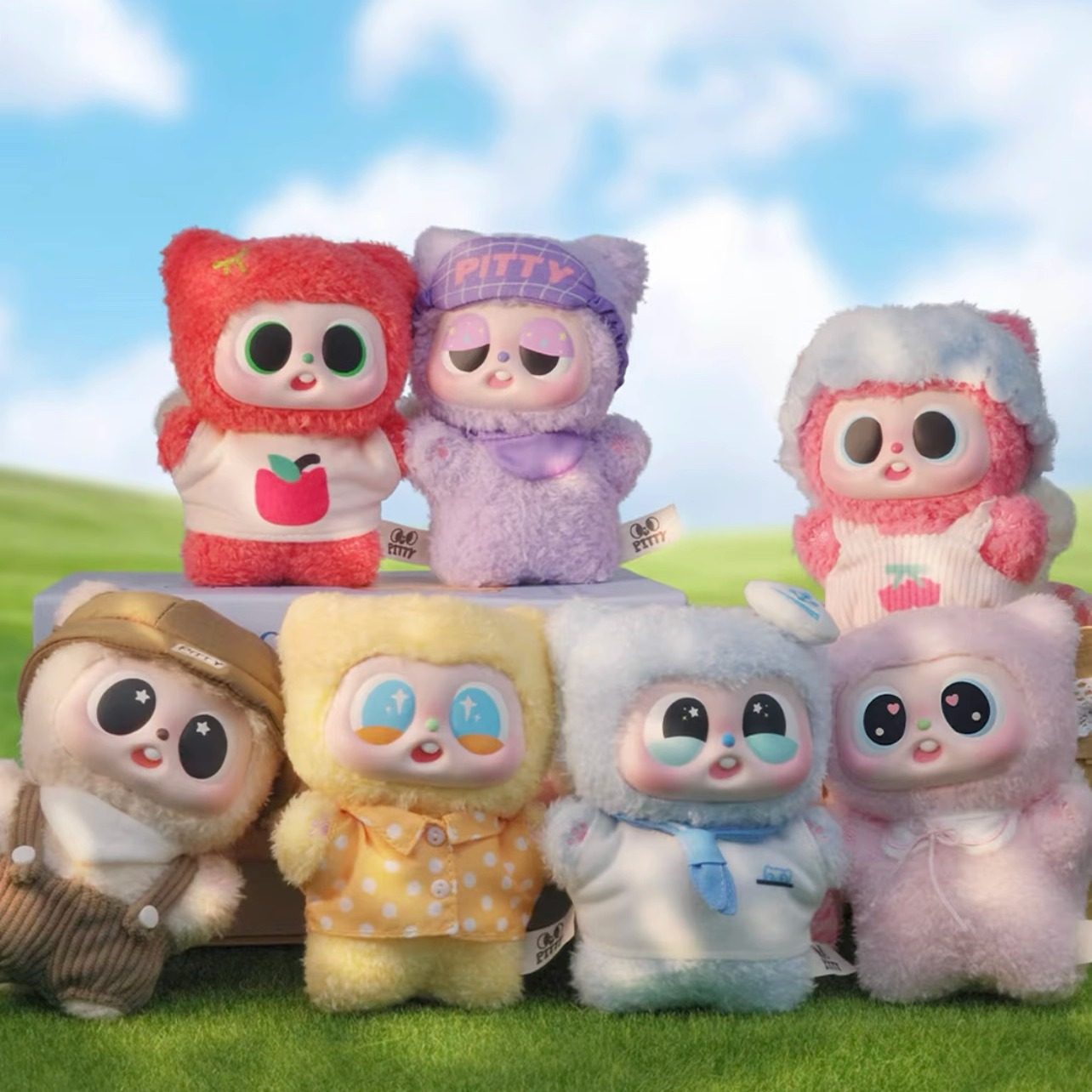 现货喵喵宿舍pitty果宝乐园毛绒盲盒潮玩手办挂件可爱礼