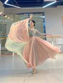 芭蕾舞连体操服演出练功表演飘逸大摆裙练功舞蹈服瑜伽女古典上衣