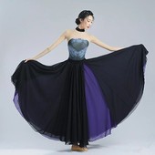 古典舞舞蹈服女飘逸720度大摆裙现代舞半身裙表演出体操艺考服装