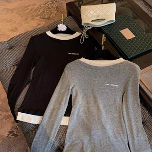 天丝羊毛好成分 打底衫 版 型 假两件修身 ann 显瘦王炸 里