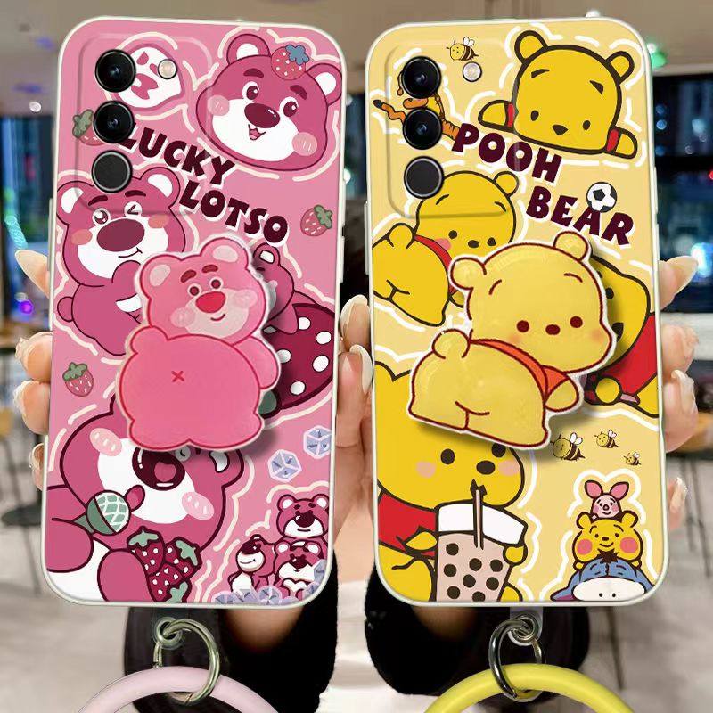 草莓熊维尼熊适用红米note13Pro手机壳Redmi note11/9/10/12Pro全包防摔K60支架K40个性K