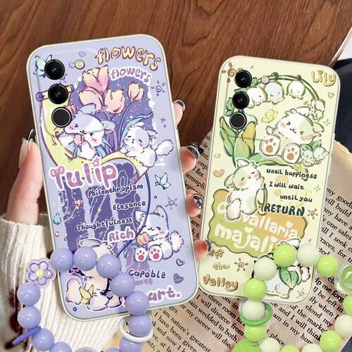 可爱卡通猫适用三星Galaxy S25/S23/S21/S20/S22/S24手机壳A71A73全包A56女A36网红A90防摔A55A53A54软硅胶套