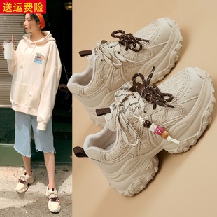 顯小腳瘦運(yùn)動(dòng)甜美女鞋 網(wǎng)紅ins超火增高百搭老爹鞋 女2025秋季 新款