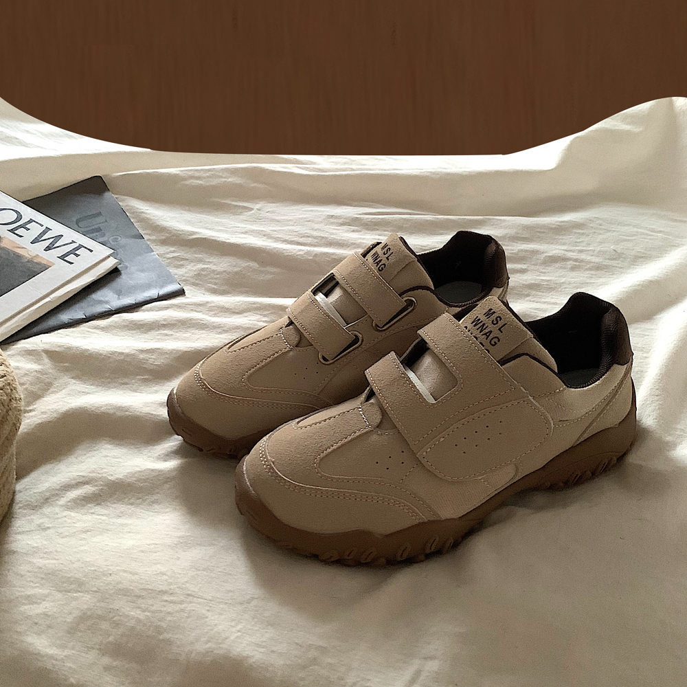 原创小众丑萌魔术贴运动休闲鞋