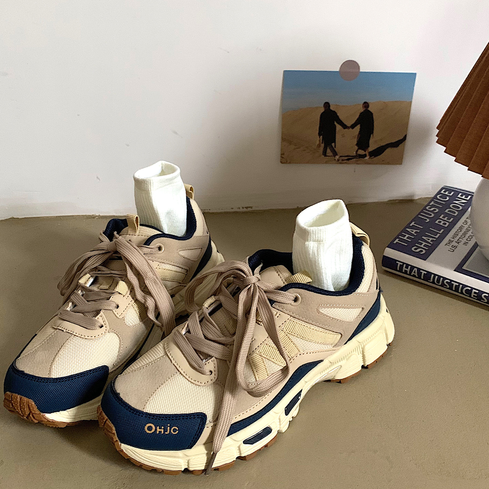 金屿鹿摩卡棕复古老爹鞋