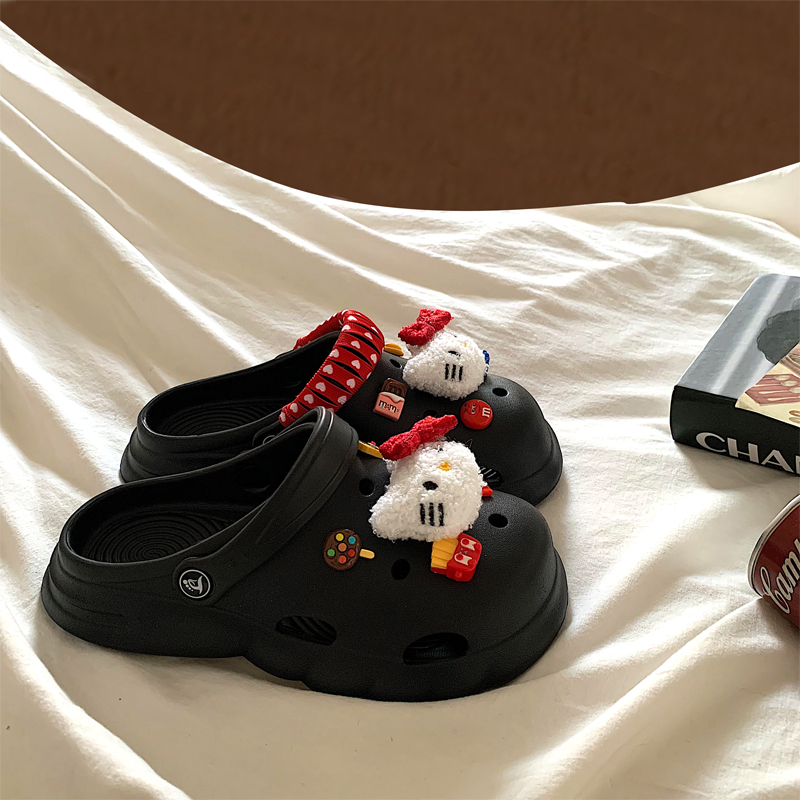 少女心KT猫厚底百搭洞洞鞋